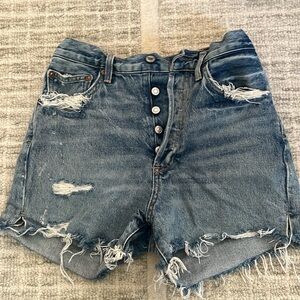 Agolde Parker distressed long shorts